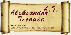 Aleksandar Tišović vizit kartica